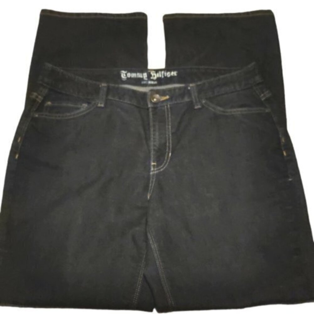 Women's Tommy Hilfiger Mid Rise Easy Fit BootCut Boyfriend Jeans Size W18 EUC
